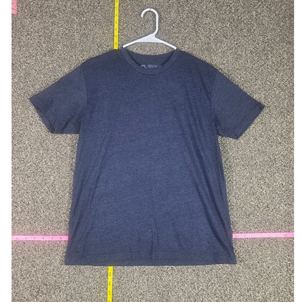 Into The AM T-Shirt Mens Medium Blue Heathered Crew Neck Short Sleeve Soft Tee